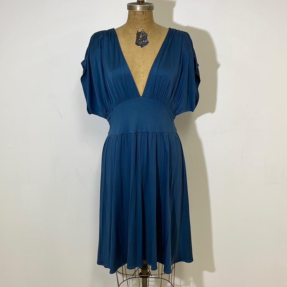 Dark Teal Deep Plunge Dress Size 8